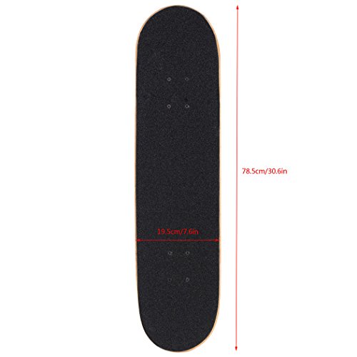 ANCHEER Skateboard Monopatín 79x19cm Patinetas Estándar Completas para Niños Jóvenes Principiantes,Cubierta de Madera de Arce Canadiense 7 Capas con Rodamientos ABEC-7 Carga Máxima 80 kg (Rojo) ANCHEER Skateboard Monopatín 79x19cm Patinetas Estándar Completas para Niños Jóvenes Principiantes,Cubierta de Madera de Arce Canadiense 7 Capas con Rodamientos ABEC-7 Carga Máxima 80 kg (Rojo)