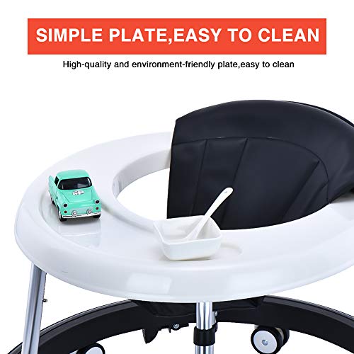 Andador Bebe, Silla de Bebe Plegable y Ajustable para bebés de 6 a 18 meses (Negro con Freno) Andador Bebe, Silla de Bebe Plegable y Ajustable para bebés de 6 a 18 meses (Negro con Freno)
