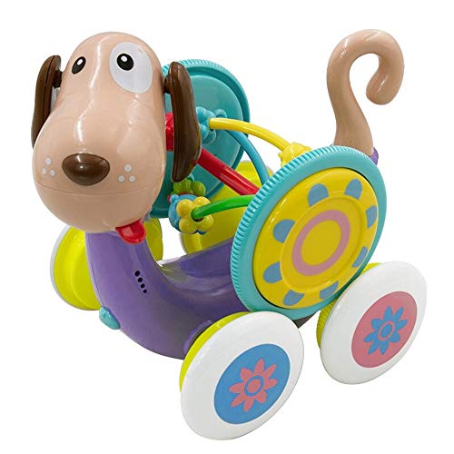 Andador Con Ruedas Caminante del bebé perro eléctrico de juguete Educación de la Primera juguete Puzzle con pilas de regalos for niños y niñas de 0-1 años ( Color : Multicolor , tamaño : 26x18x23cm )