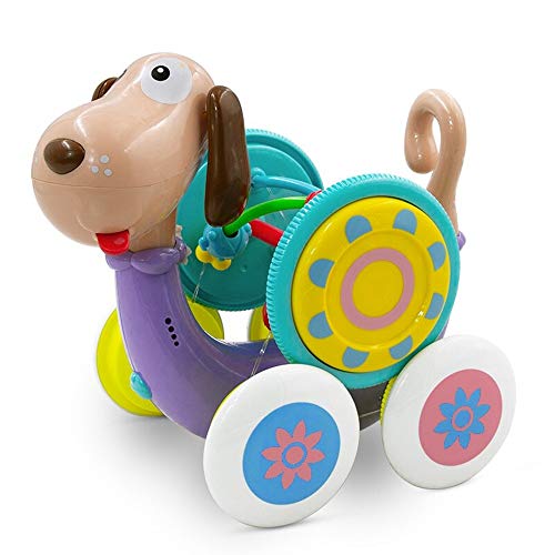 Andador Con Ruedas Caminante del bebé perro eléctrico de juguete Educación de la Primera juguete Puzzle con pilas de regalos for niños y niñas de 0-1 años ( Color : Multicolor , tamaño : 26x18x23cm )