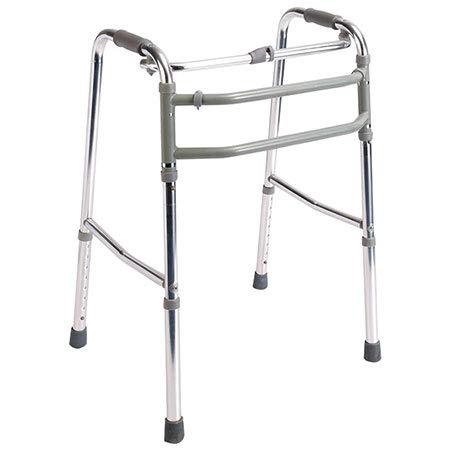 Andador para ancianos sin ruedas | Aluminio ultraligero | Regulable en altura| Plegable | Asistencia de movilidad | Peso máximo soportado 100 kg | Modelo Mezquita | Mobiclinic