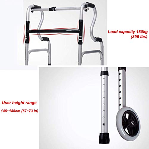 Andador portátil con Asiento y Rueda, Andador para Adultos, Andador Resistente a la obesidad para Ancianos, Andador de Altura Ajustable para Ancianos Andador portátil con Asiento y Rueda, Andador para Adultos, Andador Resistente a la obesidad para Ancianos, Andador de Altura Ajustable para Ancianos