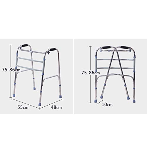 Andadores los Pacientes obesos, Ancianos y discapacitados Soporte de pie asistida aleación de Aluminio Capacidad de Carga máxima de 210 Libras (Color : Silver)