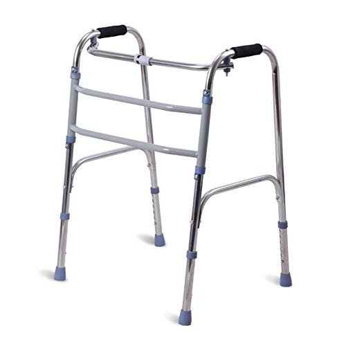 Andadores los Pacientes obesos, Ancianos y discapacitados Soporte de pie asistida aleación de Aluminio Capacidad de Carga máxima de 210 Libras (Color : Silver)