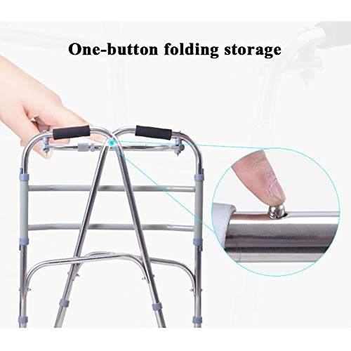 Andadores los Pacientes obesos, Ancianos y discapacitados Soporte de pie asistida aleación de Aluminio Capacidad de Carga máxima de 210 Libras (Color : Silver) Andadores los Pacientes obesos, Ancianos y discapacitados Soporte de pie asistida aleación de Aluminio Capacidad de Carga máxima de 210 Libras (Color : Silver)