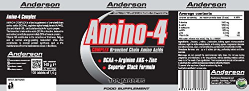Anderson AMINO-4 COMPLEX |Branched chain amino acids (BCAA) in ratio 2:1:1 in tablets 100 gr