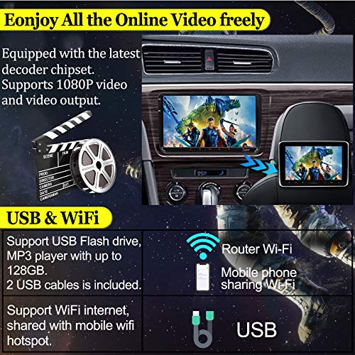 Android 10 [ 2GB RAM+32GB ROM] Coche estéreo Unidad Central para VW Golf Skoda Passat Jetta Polo Asiento 9"1024 x 600 Jefe Unidad de Apoyo GPS Bluetooth Radio Dab + WiFi Protector de Enlace SWC