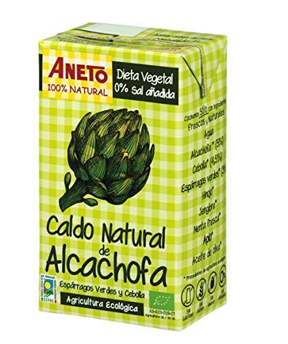 Aneto 100% Natural - Caldo de Alcachofa Ecológica - caja de 6 unidades de 1 litro Aneto 100% Natural - Caldo de Alcachofa Ecológica - caja de 6 unidades de 1 litro
