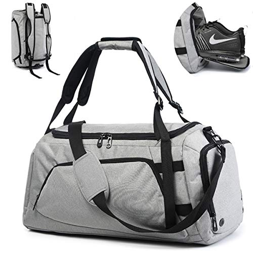 AngLink Bolsa De Deporte,Bolsa Gimnasio,Bolsa De Viaje Impermeable Y Ligera Adecuada para Deportes Entrenamiento,Yoga,Fitness,Vacaciones,40L,Gris AngLink Bolsa De Deporte,Bolsa Gimnasio,Bolsa De Viaje Impermeable Y Ligera Adecuada para Deportes Entrenamiento,Yoga,Fitness,Vacaciones,40L,Gris