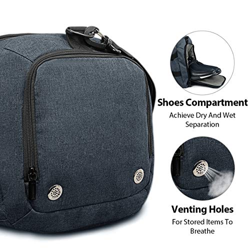 AngLink Bolsa De Deporte,Bolsa Gimnasio,Bolsa De Viaje Impermeable Y Ligera Adecuada para Deportes Entrenamiento,Yoga,Fitness,Vacaciones,40L,Negro AngLink Bolsa De Deporte,Bolsa Gimnasio,Bolsa De Viaje Impermeable Y Ligera Adecuada para Deportes Entrenamiento,Yoga,Fitness,Vacaciones,40L,Negro