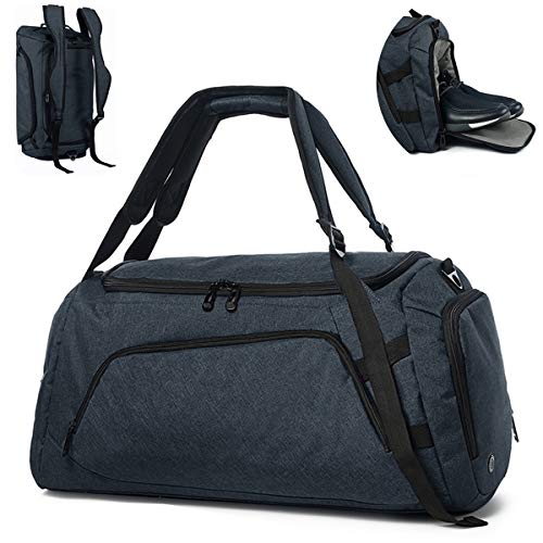 AngLink Bolsa De Deporte,Bolsa Gimnasio,Bolsa De Viaje Impermeable Y Ligera Adecuada para Deportes Entrenamiento,Yoga,Fitness,Vacaciones,40L,Negro