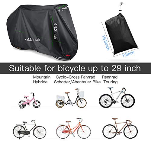 AngLink Funda Bicicleta, 210D Oxford 200 x 110 x 70 cm Cubierta Impermeable de Bicicleta Funda Protectora Bici contra Lluvia, Agua, Polvo y Rayos Ultravioleta AngLink Funda Bicicleta, 210D Oxford 200 x 110 x 70 cm Cubierta Impermeable de Bicicleta Funda Protectora Bici contra Lluvia, Agua, Polvo y Rayos Ultravioleta