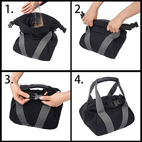 Angmile Sacos de Arena de Pesas Rusas de 5-10 kg (sin Relleno) Saco de Arena de Ejercicio de Peso ergonómico Ajustable