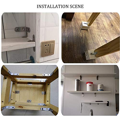 Ángulo Recto Soportes,Liwein Soportes de Esquina de Acero Inoxidable Sujetador de Esquina de Ángulo Recto Soporte de Ángulo con 100 Tornillos para Muebles 30mm 40mm 50mm(Plateado) Ángulo Recto Soportes,Liwein Soportes de Esquina de Acero Inoxidable Sujetador de Esquina de Ángulo Recto Soporte de Ángulo con 100 Tornillos para Muebles 30mm 40mm 50mm(Plateado)