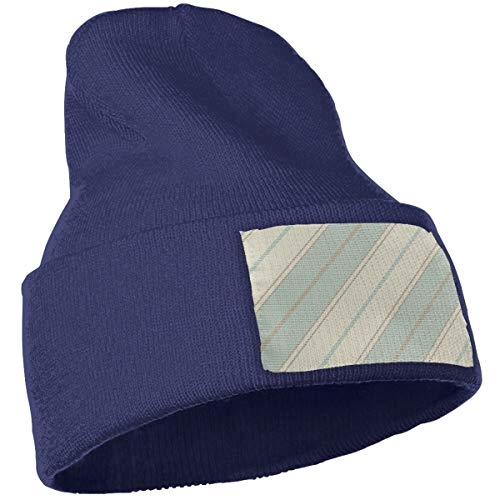 angwenkuanku Fondo de Rayas Vintage Papel Tapiz Transparente Unisex Invierno Verano cálido puño Liso Holgado cráneo Gorro de Punto Diario