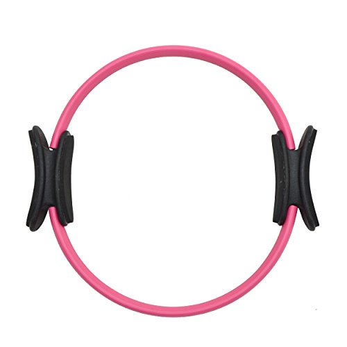 Anillo de pilates/de yoga ZenPower - dispositivo de entrenamiento para un entramiento de fuerza y resistencia eficaz, Anillo con un diámetro de 38cm - Color: rosa