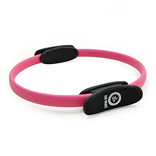 Anillo de pilates/de yoga ZenPower - dispositivo de entrenamiento para un entramiento de fuerza y resistencia eficaz, Anillo con un diámetro de 38cm - Color: rosa
