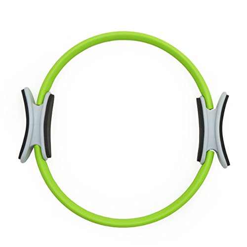 Anillo de pilates/de yoga ZenPower - dispositivo de entrenamiento para un entramiento de fuerza y resistencia eficaz, Anillo con un diámetro de 38cm - Color: verde