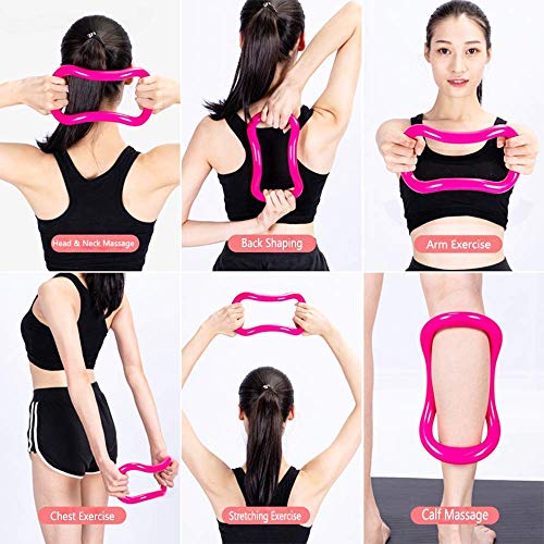 Anillo de yoga Pilates Circles 2 Pack Fascia Estiramiento Anillo de entrenamiento Herramienta para tonificar muslos, abdominales y piernas (púrpura)