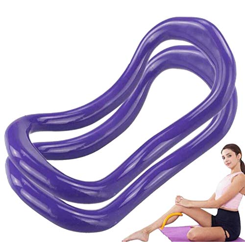 Anillo de yoga Pilates Circles 2 Pack Fascia Estiramiento Anillo de entrenamiento Herramienta para tonificar muslos, abdominales y piernas (púrpura)