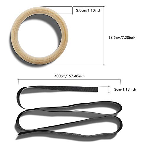 Anillos de Gimnasia Anillos de Entrenamiento de Madera Antideslizantes 400 kg para Trabajo Pesado con Correas Ajustables de 4 m Hebillas de Metal para Gimnasio en Casa Entrenamiento de Cuerpo Completo Anillos de Gimnasia Anillos de Entrenamiento de Madera Antideslizantes 400 kg para Trabajo Pesado con Correas Ajustables de 4 m Hebillas de Metal para Gimnasio en Casa Entrenamiento de Cuerpo Completo
