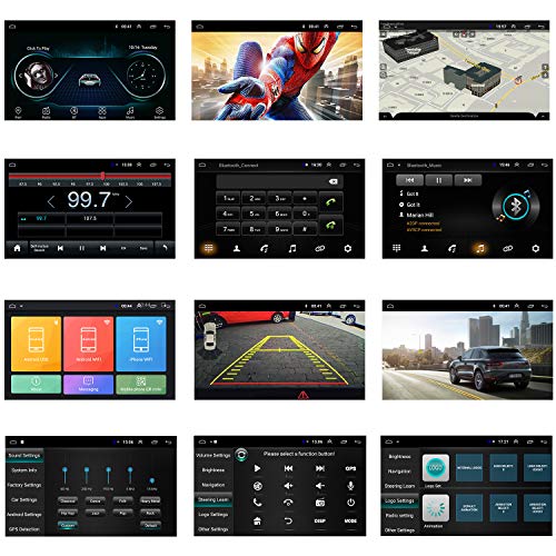 ANKEWAY Android 9.1 Radio de Coche 2 DIN Car Stereo 7 Pulgadas 1080P HD Pantalla Táctil+Llamadas Manos Libres Bluetooth+WiFi+Navegación GPS+Cámara de Visión Trasera+USB Doble+Reproductor de Internet