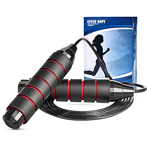 Ankishi Comba de saltar, longitud ajustable, para adultos, con rodamientos profesionales y asas antideslizantes, para entrenamiento de fitness, juegos, ejercicio para adultos y niños Ankishi Comba de saltar, longitud ajustable, para adultos, con rodamientos profesionales y asas antideslizantes, para entrenamiento de fitness, juegos, ejercicio para adultos y niños