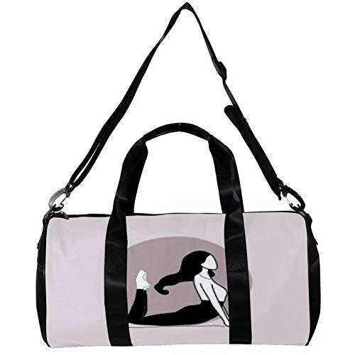 Anmarco Bolsa de lona para mujer, hombre, yoga, estiramiento, deportes, gimnasio, bolsa de viaje para fines de semana, bolsa de viaje al aire libre Anmarco Bolsa de lona para mujer, hombre, yoga, estiramiento, deportes, gimnasio, bolsa de viaje para fines de semana, bolsa de viaje al aire libre