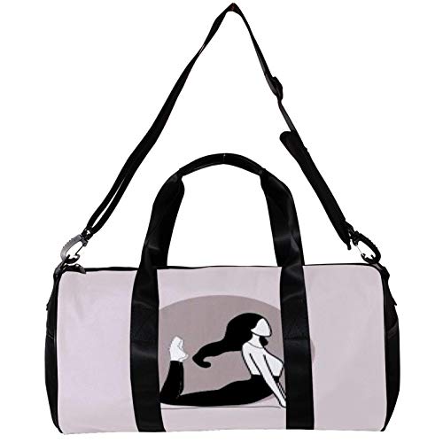 Anmarco Bolsa de lona para mujer, hombre, yoga, estiramiento, deportes, gimnasio, bolsa de viaje para fines de semana, bolsa de viaje al aire libre