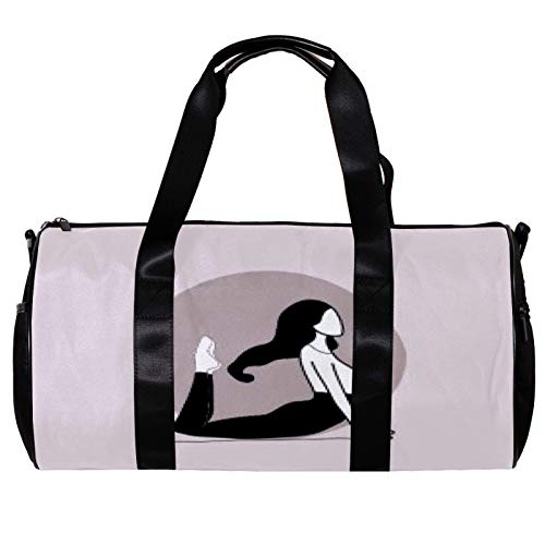 Anmarco Bolsa de lona para mujer, hombre, yoga, estiramiento, deportes, gimnasio, bolsa de viaje para fines de semana, bolsa de viaje al aire libre