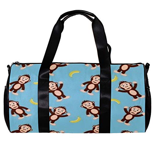 Anmarco Bolsa de lona para mujeres y hombres, mono de gimnasia con plátano deportes de gimnasio, bolsa de fin de semana, para viajes al aire libre, bolsa de equipaje