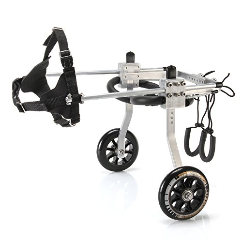 Anmas Sport Silla de ruedas ajustable para perros pequeños (XS), peso de 5 a 9 kg, patas traseras rehabilitación, peso ligero (L)
