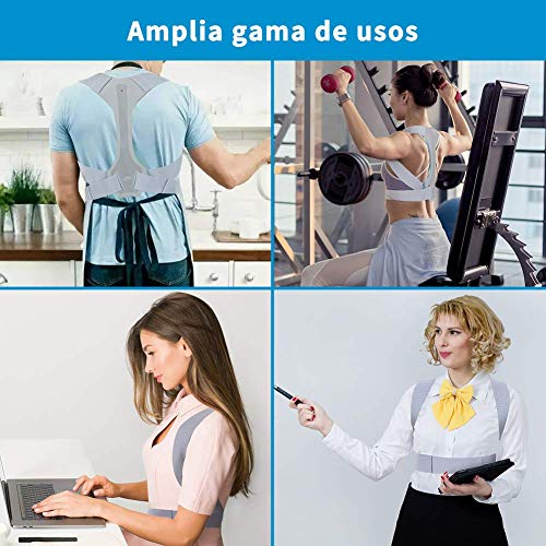 ANOOPSYCHE Corrector de Postura Espalda Hombros Para Hombre y Mujer Talla Asjustable Chaleco Corrector de Postura Transpirable es Ideal para Aliviar los Dolores Dorsales,Thoraciques,Cuello y Hombros ANOOPSYCHE Corrector de Postura Espalda Hombros Para Hombre y Mujer Talla Asjustable Chaleco Corrector de Postura Transpirable es Ideal para Aliviar los Dolores Dorsales,Thoraciques,Cuello y Hombros