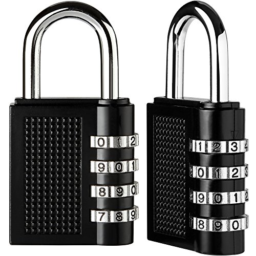 Anpro 2 Piezas Candado de Seguridad en 7.9cm* 4cm con Combinación 4-Dígitos Ideal para Puerta de Verja, Lockers, Maleta de Equipaje,Cerraduras de Equipaje, Archivadores, Caja de Herramientas Anpro 2 Piezas Candado de Seguridad en 7.9cm* 4cm con Combinación 4-Dígitos Ideal para Puerta de Verja, Lockers, Maleta de Equipaje,Cerraduras de Equipaje, Archivadores, Caja de Herramientas