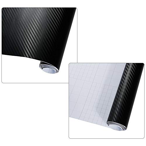 Anpro 2 Rollos Vinilo Coche Fibra de Carbono Adhesiva 3D / Cubierta Adhesiva Negro para Coche/Pegatinas para Coche/Envoltura de Moto/Bricolaje / 1520 mm x 300 mm Anpro 2 Rollos Vinilo Coche Fibra de Carbono Adhesiva 3D / Cubierta Adhesiva Negro para Coche/Pegatinas para Coche/Envoltura de Moto/Bricolaje / 1520 mm x 300 mm