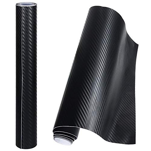 Anpro 2 Rollos Vinilo Coche Fibra de Carbono Adhesiva 3D / Cubierta Adhesiva Negro para Coche/Pegatinas para Coche/Envoltura de Moto/Bricolaje / 1520 mm x 300 mm Anpro 2 Rollos Vinilo Coche Fibra de Carbono Adhesiva 3D / Cubierta Adhesiva Negro para Coche/Pegatinas para Coche/Envoltura de Moto/Bricolaje / 1520 mm x 300 mm