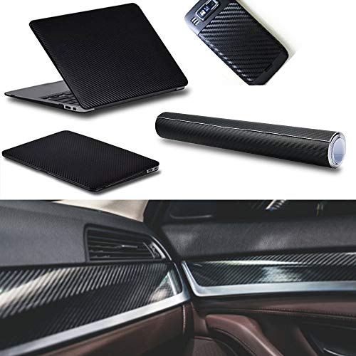 Anpro 2 Rollos Vinilo Coche Fibra de Carbono Adhesiva 3D / Cubierta Adhesiva Negro para Coche/Pegatinas para Coche/Envoltura de Moto/Bricolaje / 1520 mm x 300 mm Anpro 2 Rollos Vinilo Coche Fibra de Carbono Adhesiva 3D / Cubierta Adhesiva Negro para Coche/Pegatinas para Coche/Envoltura de Moto/Bricolaje / 1520 mm x 300 mm