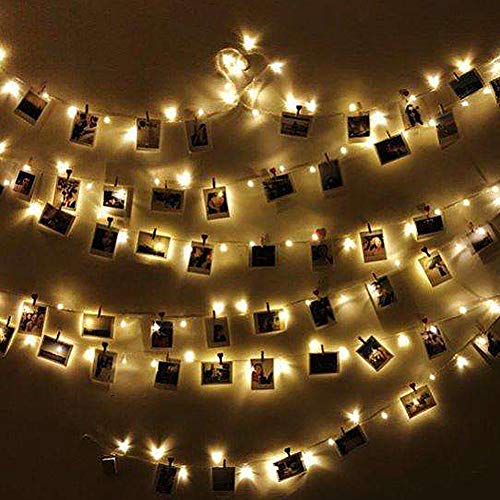 Anpro Clip de Cadena Luces LED Foto, 5M 50 LED,Tira de LUZ,Guirnaldas Luminosas para Decorar Pared,Fiesta,Boda,Habitación Anpro Clip de Cadena Luces LED Foto, 5M 50 LED,Tira de LUZ,Guirnaldas Luminosas para Decorar Pared,Fiesta,Boda,Habitación