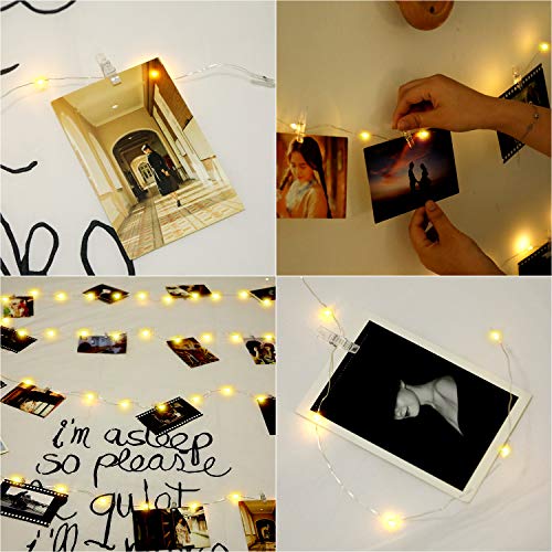 Anpro Clip de Cadena Luces LED Foto, 5M 50 LED,Tira de LUZ,Guirnaldas Luminosas para Decorar Pared,Fiesta,Boda,Habitación Anpro Clip de Cadena Luces LED Foto, 5M 50 LED,Tira de LUZ,Guirnaldas Luminosas para Decorar Pared,Fiesta,Boda,Habitación
