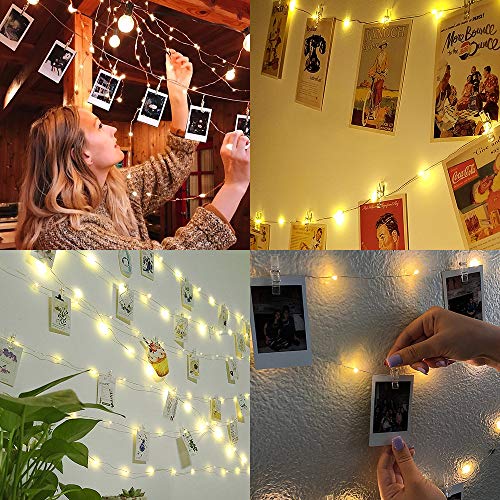 Anpro Clip de Cadena Luces LED Foto, 5M 50 LED,Tira de LUZ,Guirnaldas Luminosas para Decorar Pared,Fiesta,Boda,Habitación Anpro Clip de Cadena Luces LED Foto, 5M 50 LED,Tira de LUZ,Guirnaldas Luminosas para Decorar Pared,Fiesta,Boda,Habitación