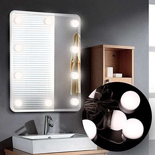 Anpro Luces LED Kit de Espejo con 10 Bombillas regulables,3 Modos Ajustable de Color de Luz,Luz Espejo Maquillaje,Tocador,Espejo,Baño,Regalo para Fiesta,Cumpleaños,Aficionados de Maquillarse Anpro Luces LED Kit de Espejo con 10 Bombillas regulables,3 Modos Ajustable de Color de Luz,Luz Espejo Maquillaje,Tocador,Espejo,Baño,Regalo para Fiesta,Cumpleaños,Aficionados de Maquillarse