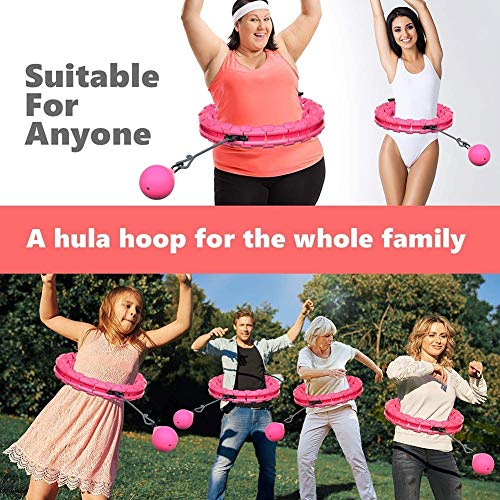 anqidexzf Inteligente Hula Hoop, Ejercicio De La Aptitud del Aro De 24 Nudos Separable Spinning Auto-Ajustable Dispositivo Aros Cintura Delgada Equipo Abdominal Deportes Inicio Formaciónblue