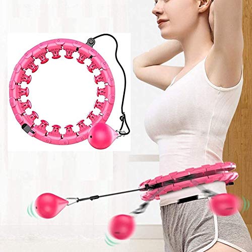 anqidexzf Inteligente Hula Hoop, Ejercicio De La Aptitud del Aro De 24 Nudos Separable Spinning Auto-Ajustable Dispositivo Aros Cintura Delgada Equipo Abdominal Deportes Inicio Formaciónblue