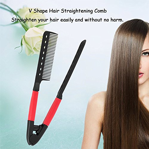 Anself Plancha para Pelo Peine Tipo V Plegable Peluquería Herramientas Negro Anself Plancha para Pelo Peine Tipo V Plegable Peluquería Herramientas Negro