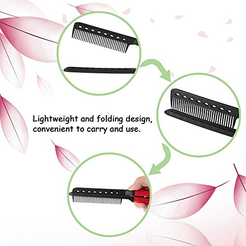 Anself Plancha para Pelo Peine Tipo V Plegable Peluquería Herramientas Negro Anself Plancha para Pelo Peine Tipo V Plegable Peluquería Herramientas Negro