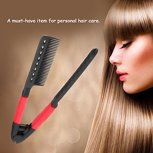 Anself Plancha para Pelo Peine Tipo V Plegable Peluquería Herramientas Negro Anself Plancha para Pelo Peine Tipo V Plegable Peluquería Herramientas Negro