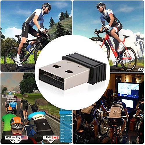 Anself RC401 Receptor ANT + Receptor de Datos USB Ant+Stick for Garmin Forerunner 310XT 405 610 Interior Negro