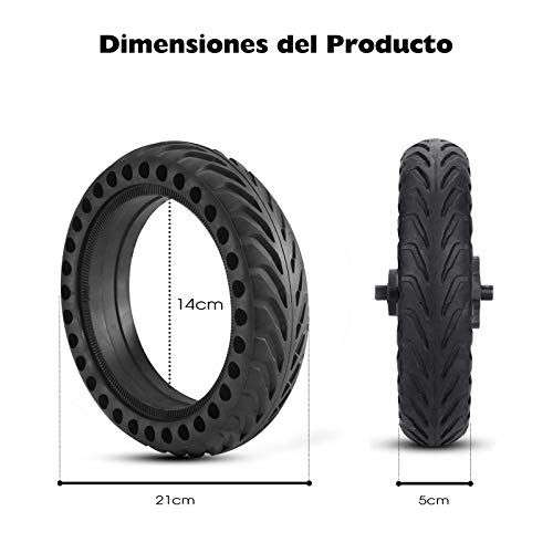 ANSENI Ruedas Macizas para Patinete Electrico Rueda de 8.5 Pulgadas, Neumáticos de Reemplazo, Rueda de Repuesto Antipinchazo Compatible con Xiaomi Scooter Electrico M365/M365 Pro, Cecotec