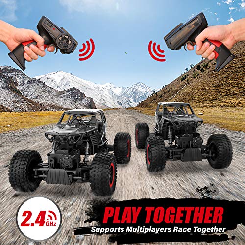 ANTAPRCIS 1:14 Coche Teledirigido, 4WD Off-Road RC Coche, 2.4GHz Crawler de Control Remoto Juguete con 2 Baterías Recargables, Regalo para Niños