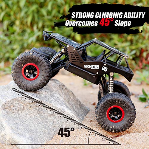 ANTAPRCIS 1:14 Coche Teledirigido, 4WD Off-Road RC Coche, 2.4GHz Crawler de Control Remoto Juguete con 2 Baterías Recargables, Regalo para Niños